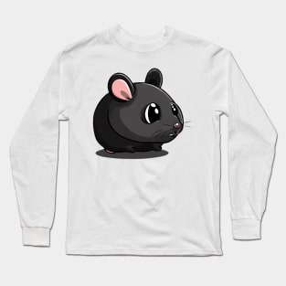 Funny black hamster Long Sleeve T-Shirt